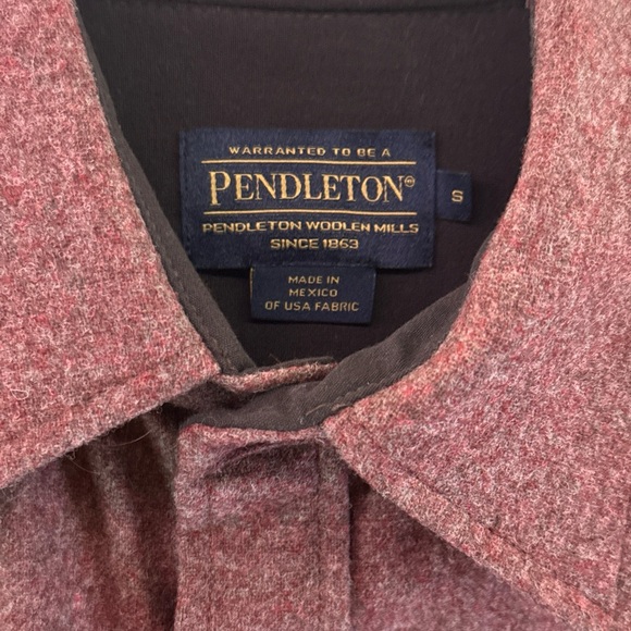 Pendleton Men’s Lodge Shirt 100% Virgin Wool Red Button Up Shirt Size S - Picture 4 of 9